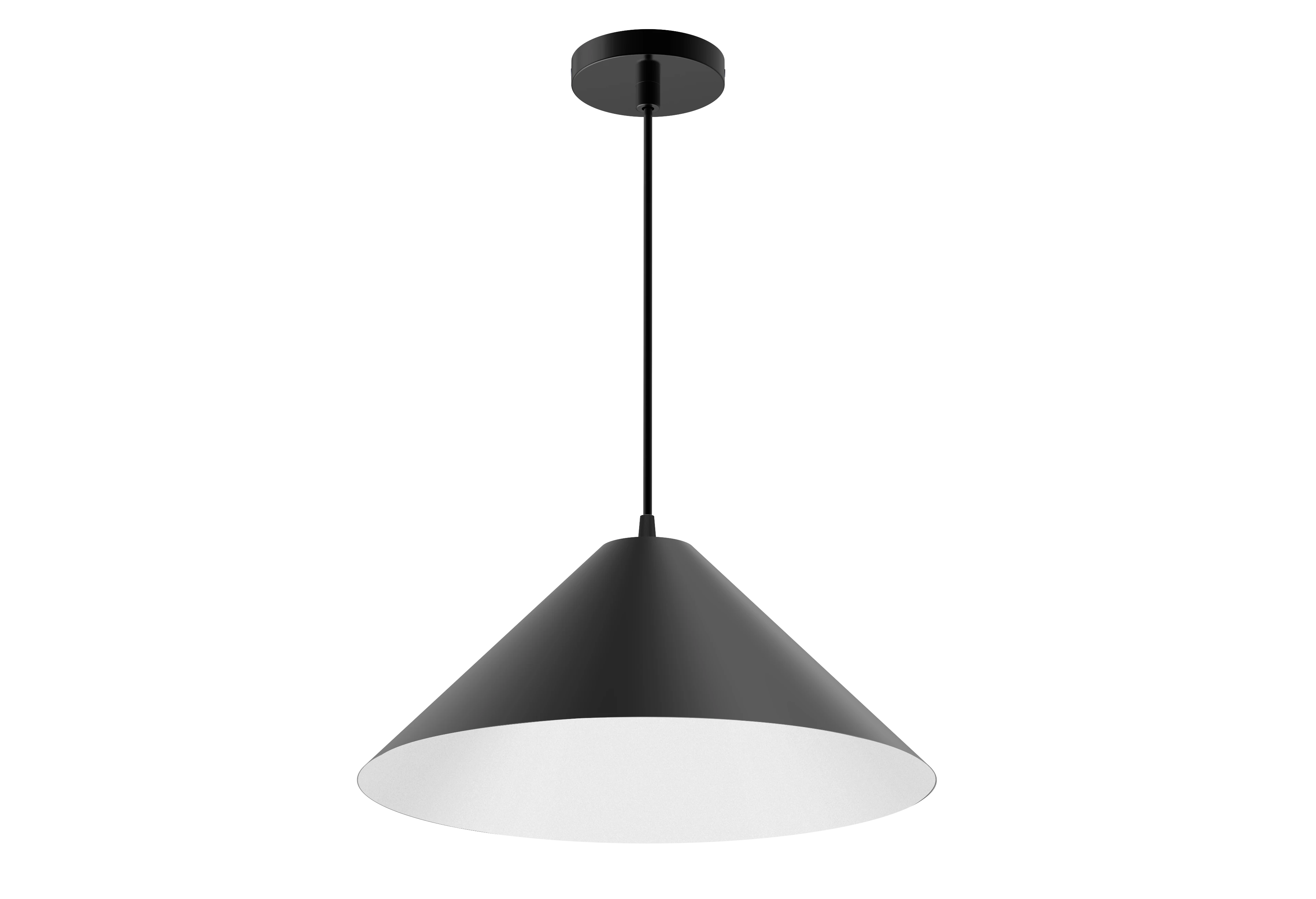 Black pendant architectural trim for Starlet RADDAN LED engine